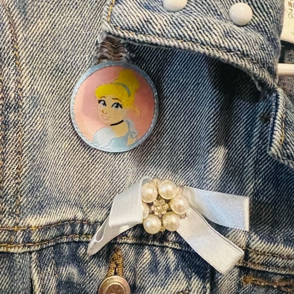 Girl’s Disney Blue Jean Castle Jacket with Embellishments - Picture 4 of 7